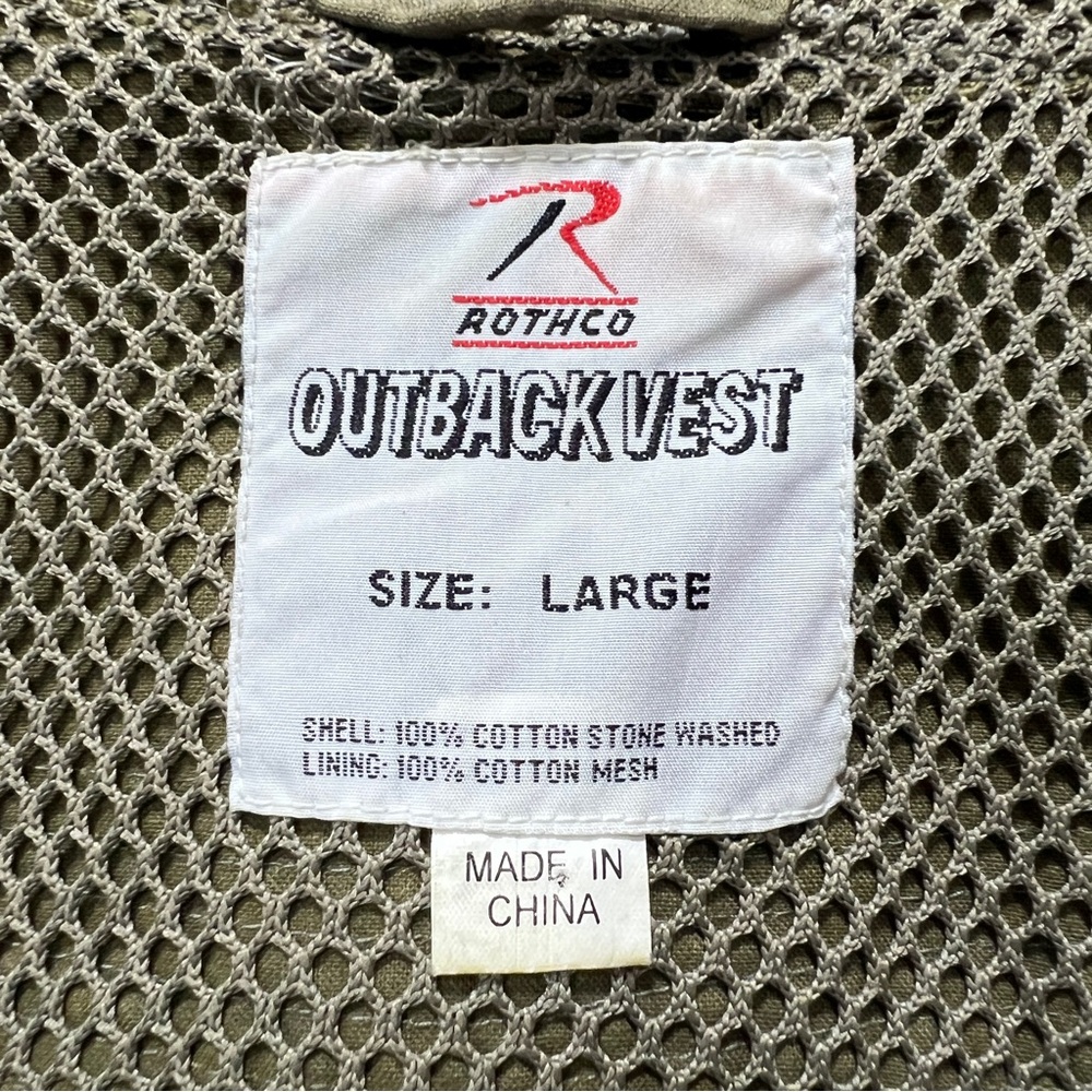 Rothco Outback Vest Men’s Large Green Hiking Hunting Safari Utility Carg… - Picture 10 of 10